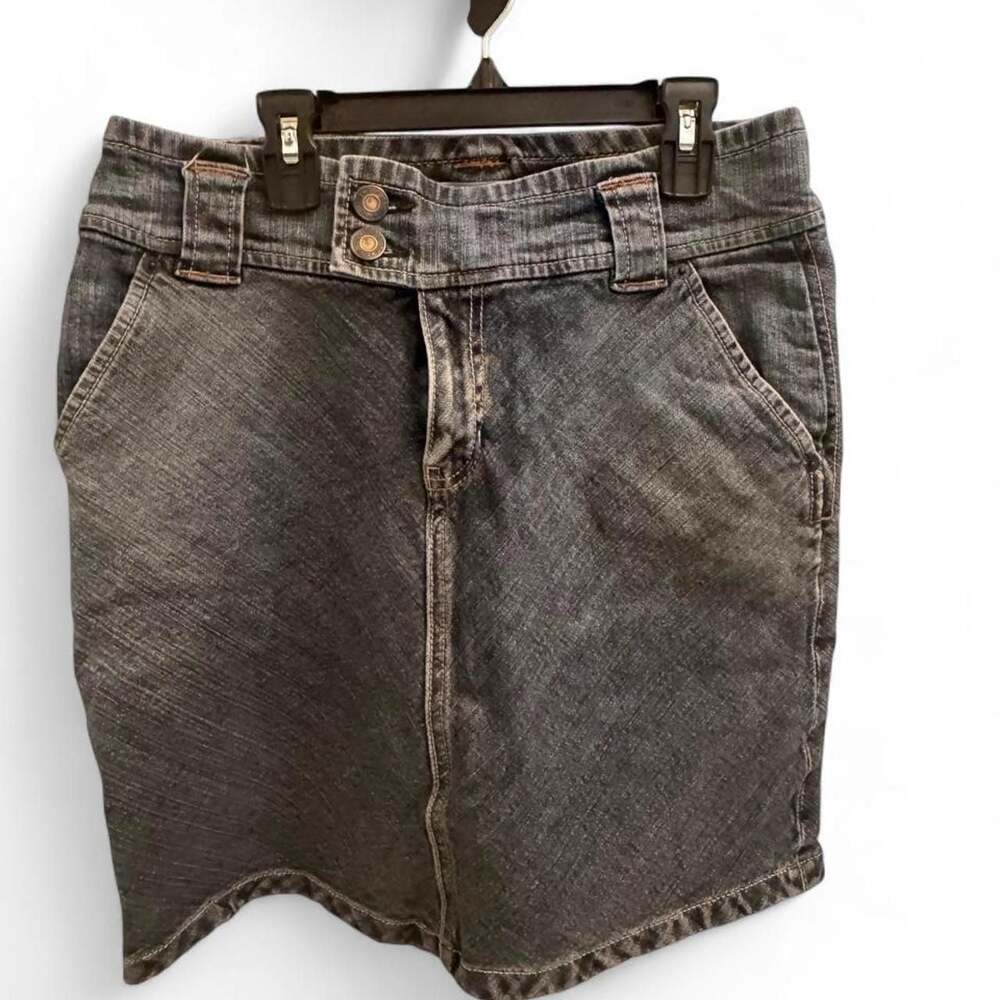 Vintage Gap Denim Mini Skirt Dark Wash Size 8